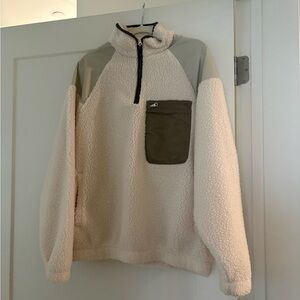 ASOS Cream and Gray Teddy Jacket